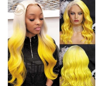 Ombre Blonde Yellow Frontal Wig